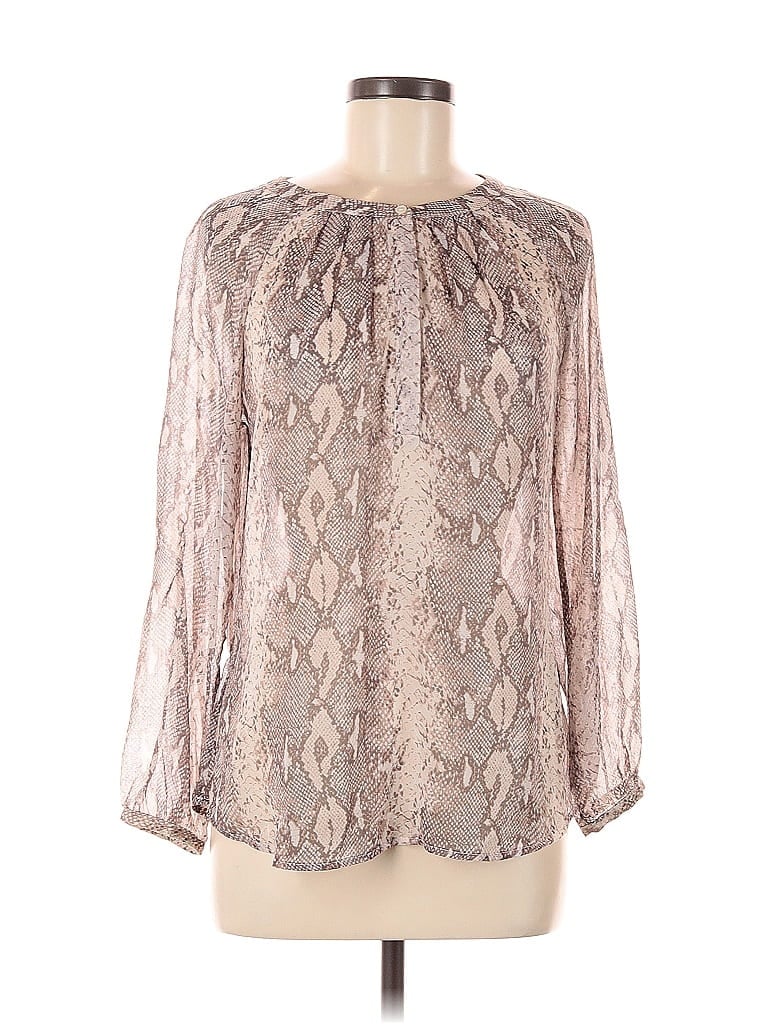 BANANA REPUBLIC Pre-owned Long Sleeve Blouse In Silver