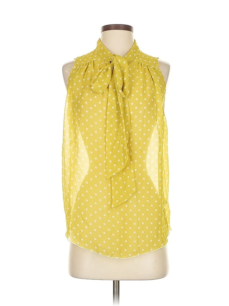 Pre-owned Sweet Pea By Stacy Frati Sleeveless Blouse In Yellow