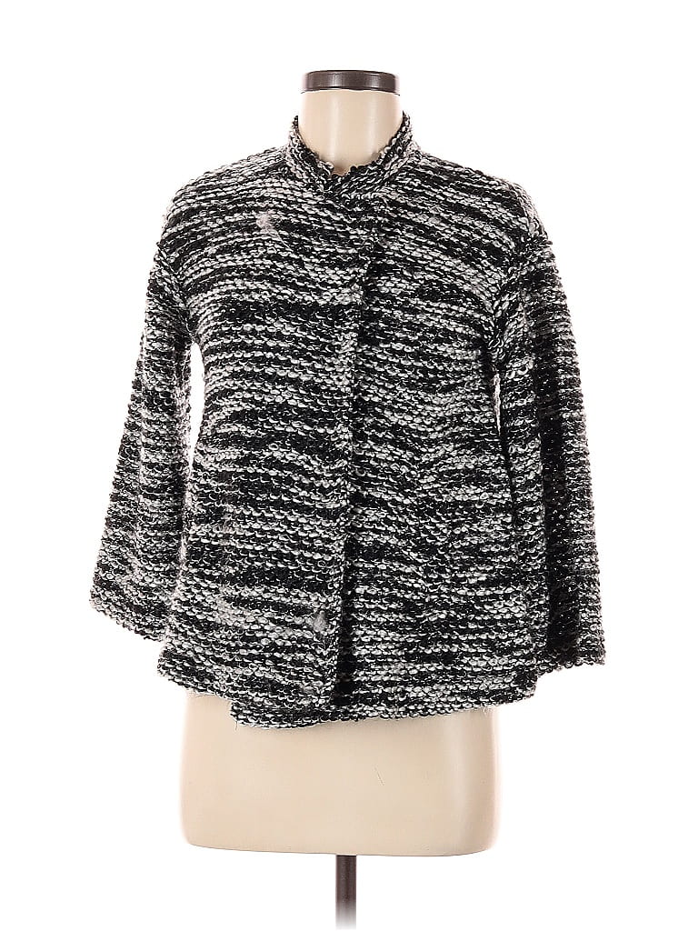 Pre-owned Halogen Cardigan Sweater In Gray