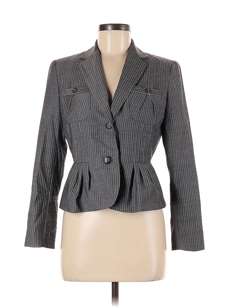 Pre-owned Nine West Blazer Jacket In Gray