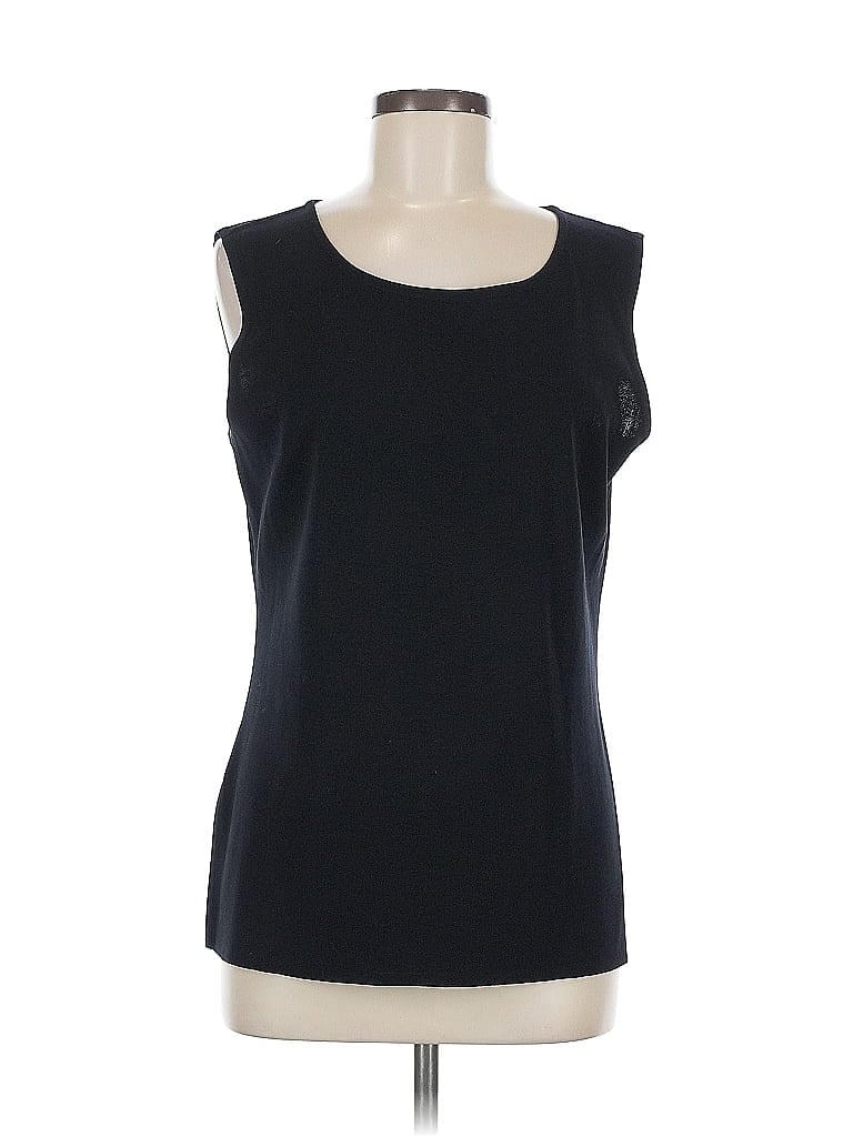 Pre-owned Misook Sleeveless T-shirt In Black