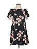 Privacy Please 100% Rayon Floral Black Casual Dress Size S - photo 1