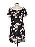 Privacy Please 100% Rayon Floral Black Casual Dress Size S - photo 2