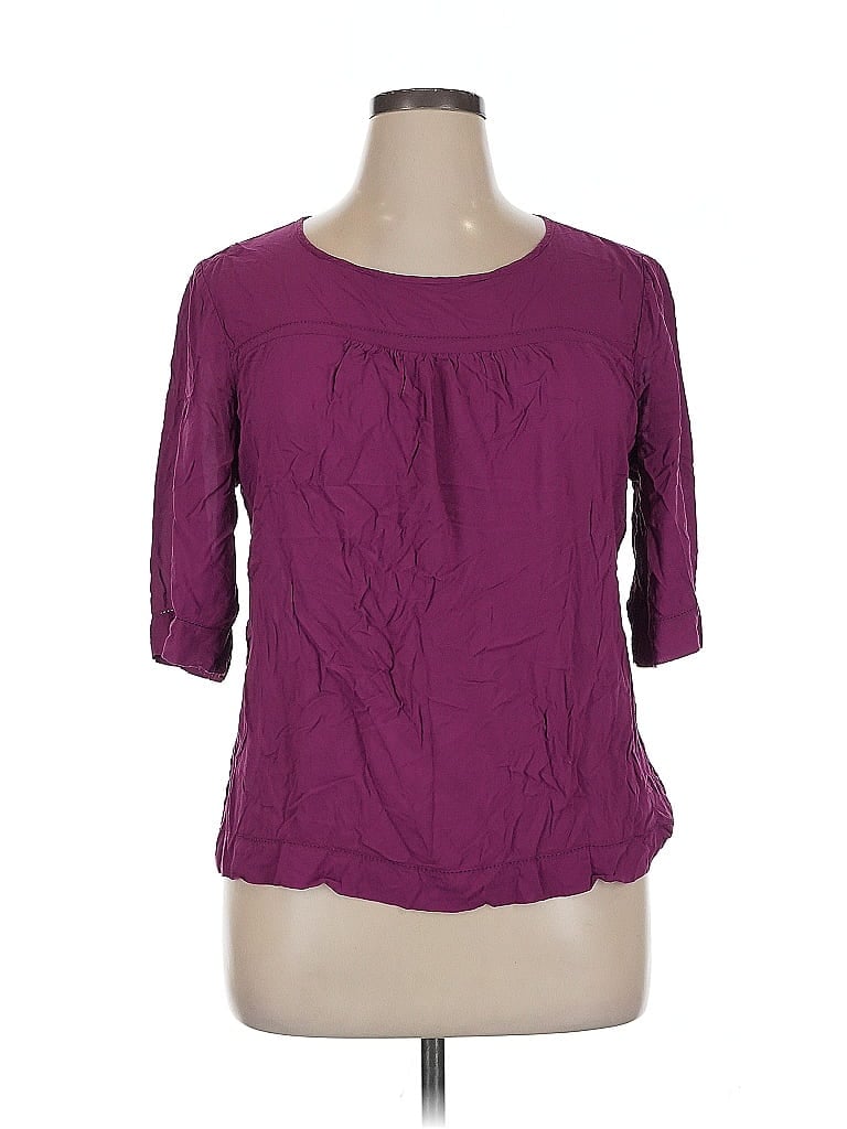 Pre-owned Old Navy 3/4 Sleeve Blouse In Purple