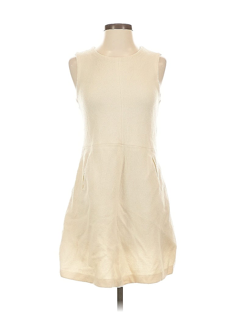 Pre-owned Ann Taylor Casual Dress In White