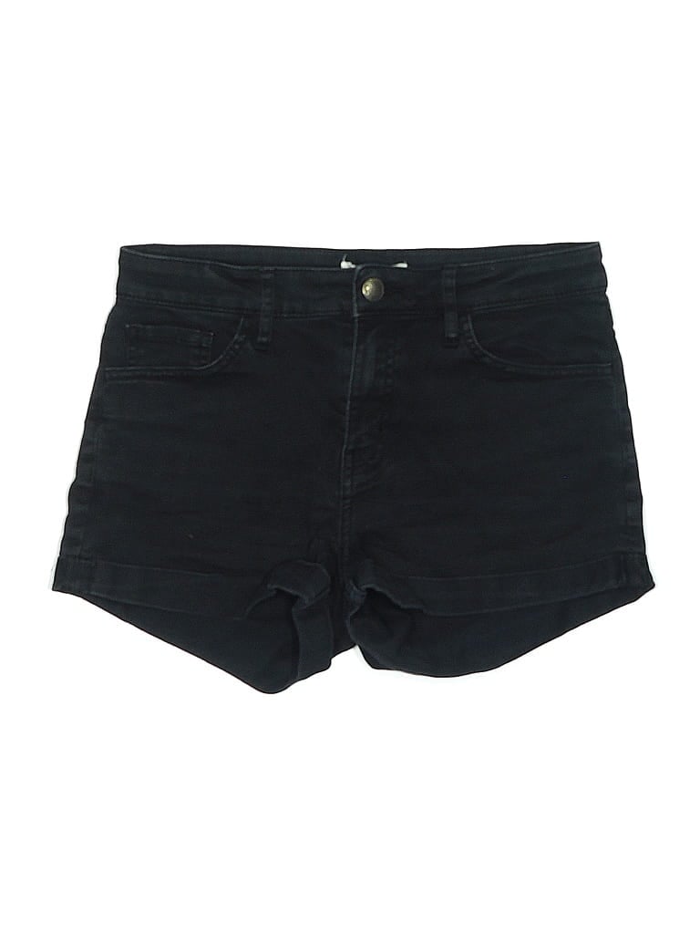 Pre-owned H&m Denim Shorts In Black