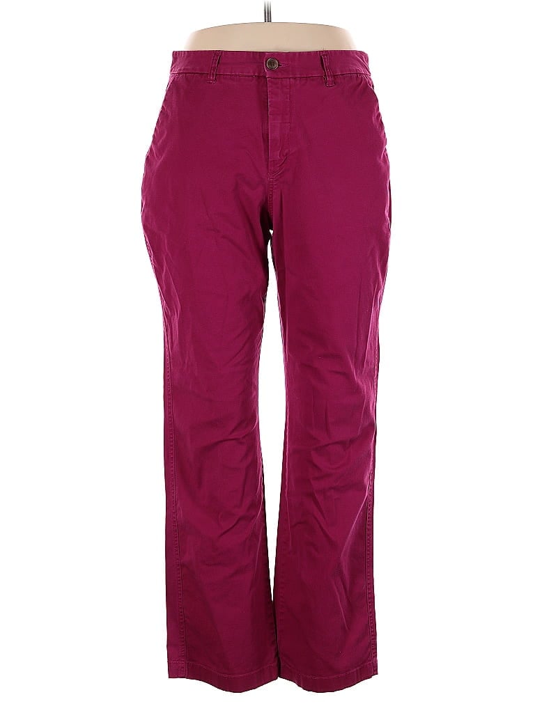 Pre-owned Merona Casual Pants In Burgundy