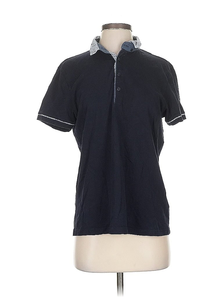 Pre-owned Assorted Brands Short Sleeve Polo Shirt In Blue