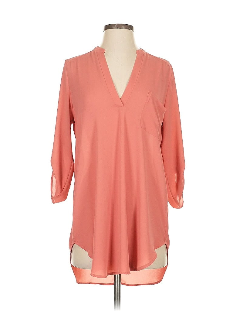 Pre-owned Lush 3/4 Sleeve Blouse In Pink