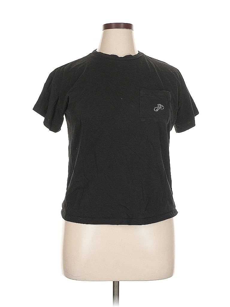Pre-owned Victoria's Secret Pink Active T-shirt In Black