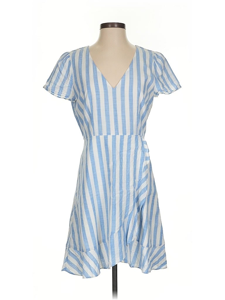 Pre-owned J.crew Factory Store Casual Dress In Blue