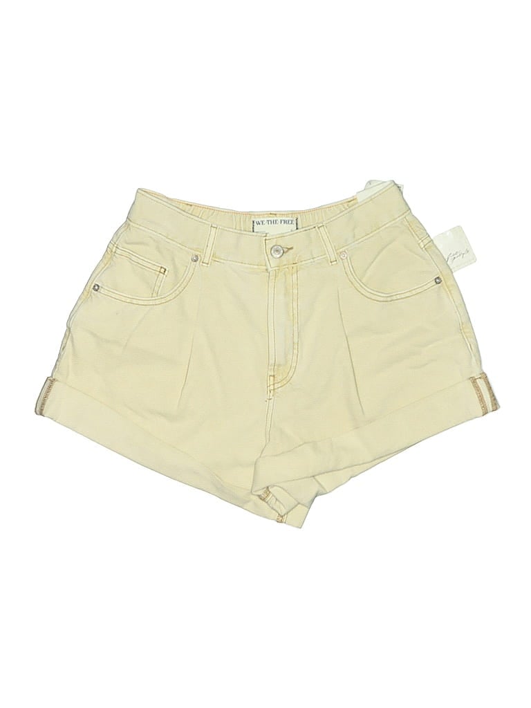 We The Free Khaki Shorts In Yellow