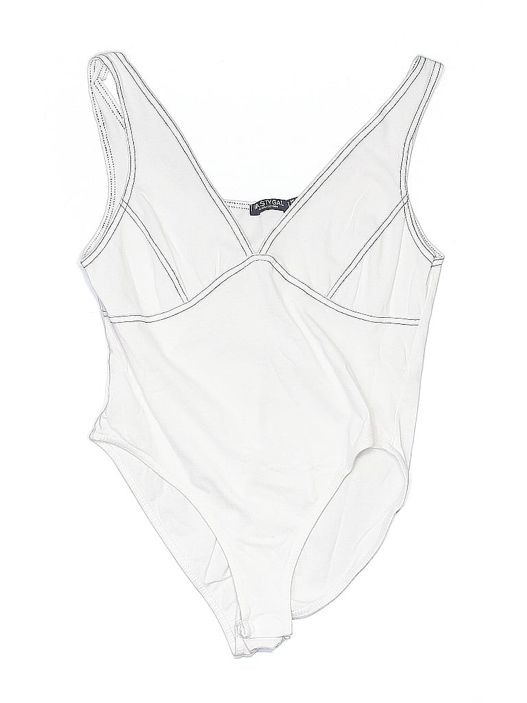 Pre-owned Nasty Gal Inc. Bodysuit In White