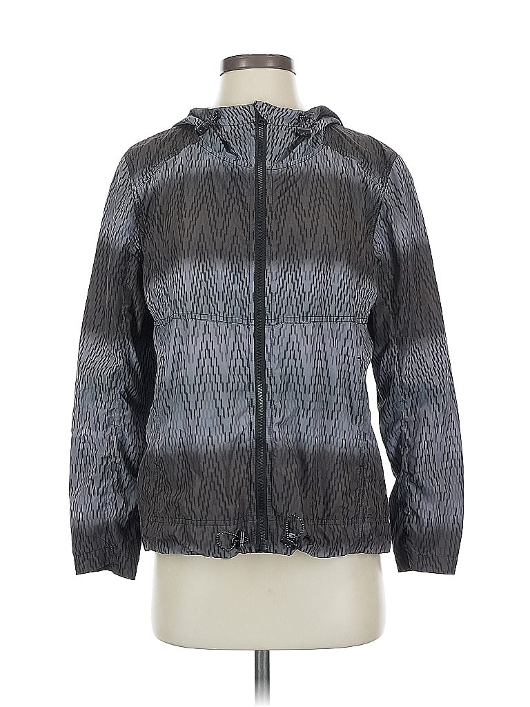 Pre-owned Gap Fit Windbreaker Jacket In Gray