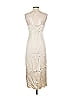 Express 100% Polyester Metallic Ivory Cocktail Dress Size S - photo 2