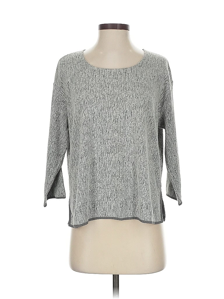 PUREJILL Pre-owned 3/4 Sleeve T-shirt In Gray