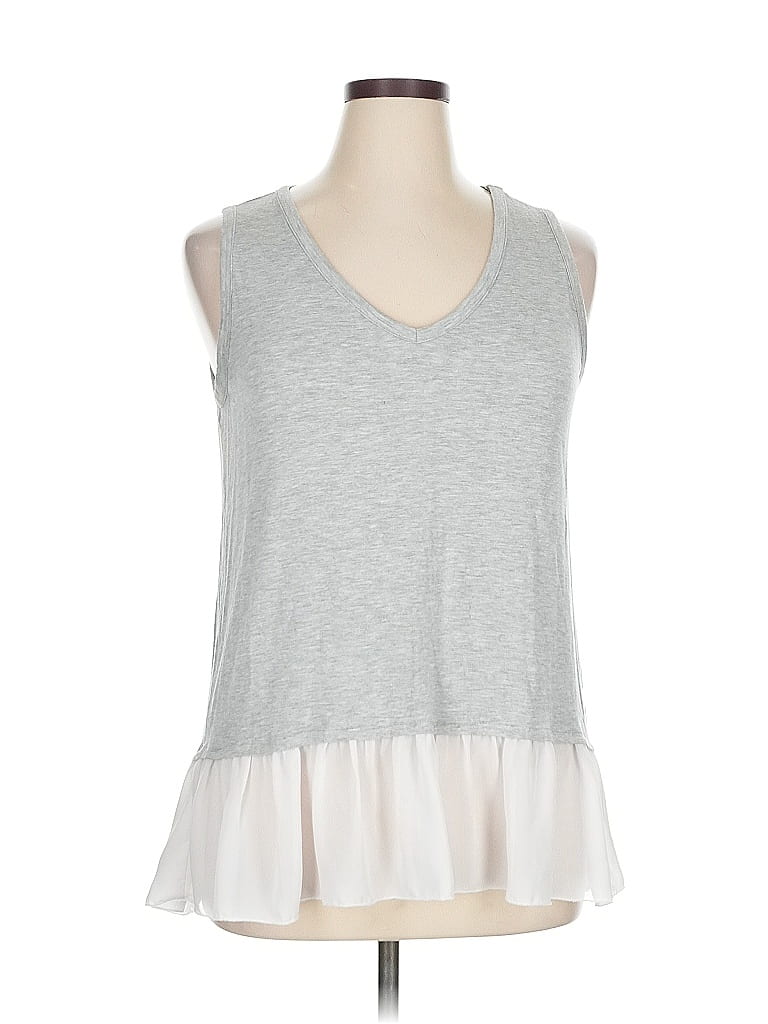 Pre-owned Kim & Cami Sleeveless T-shirt In Silver