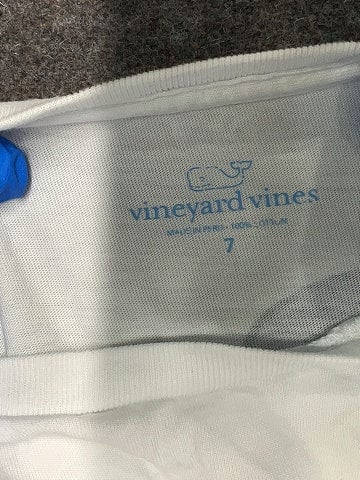 Vineyard Vines 100% Cotton Ivory Short Sleeve T-Shirt Size 7