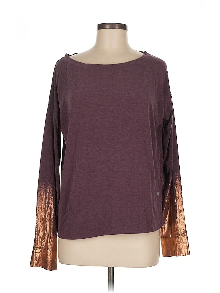 Pre-owned Gap Fit 3/4 Sleeve T-shirt In Burgundy