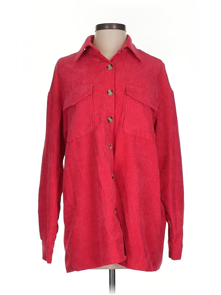 Pre-owned Unbranded Long Sleeve Blouse In Red