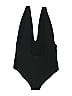 Zeraca Solid Black One Piece Swimsuit Size M - photo 2