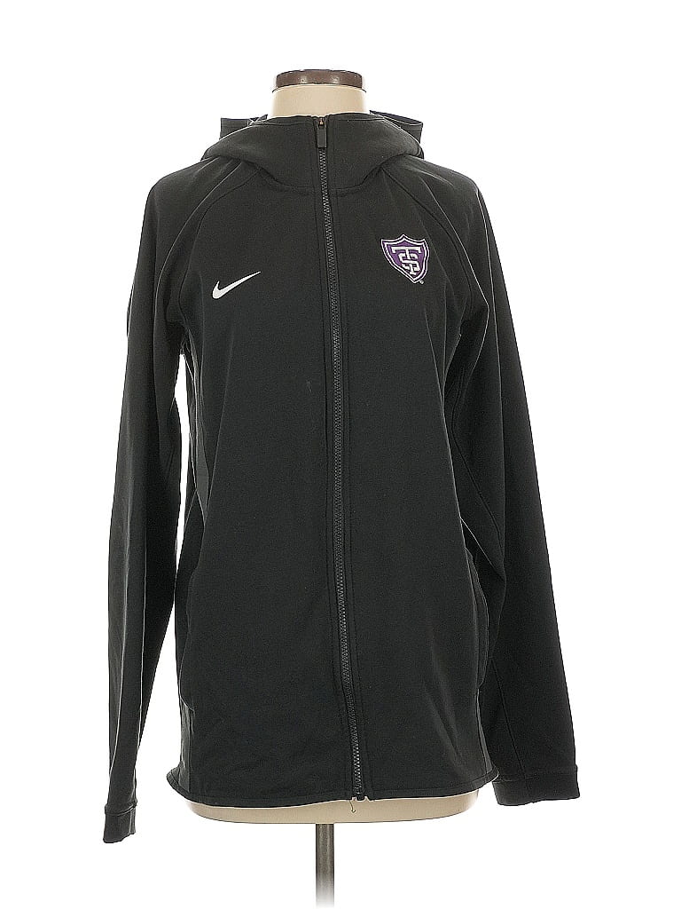 Pre-owned Nike Zip Up Hoodie In Black