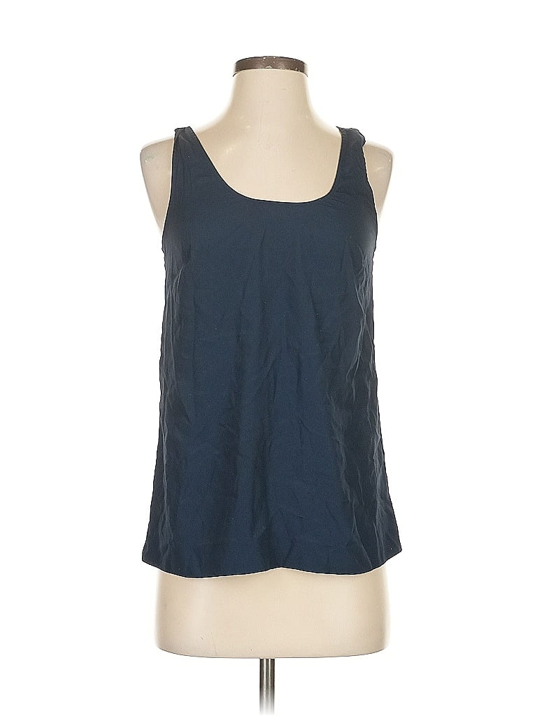 Pre-owned J.crew Factory Store Sleeveless Top Blue Scoop Neck Tops