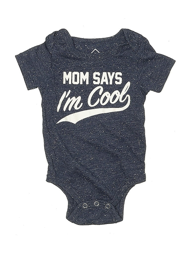 Pre-owned Well Worn Babies' Short Sleeve Onesie In Blue