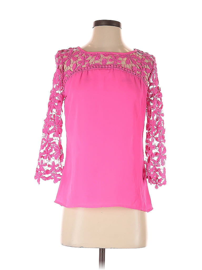 Pre-owned Banjul 3/4 Sleeve Blouse In Pink