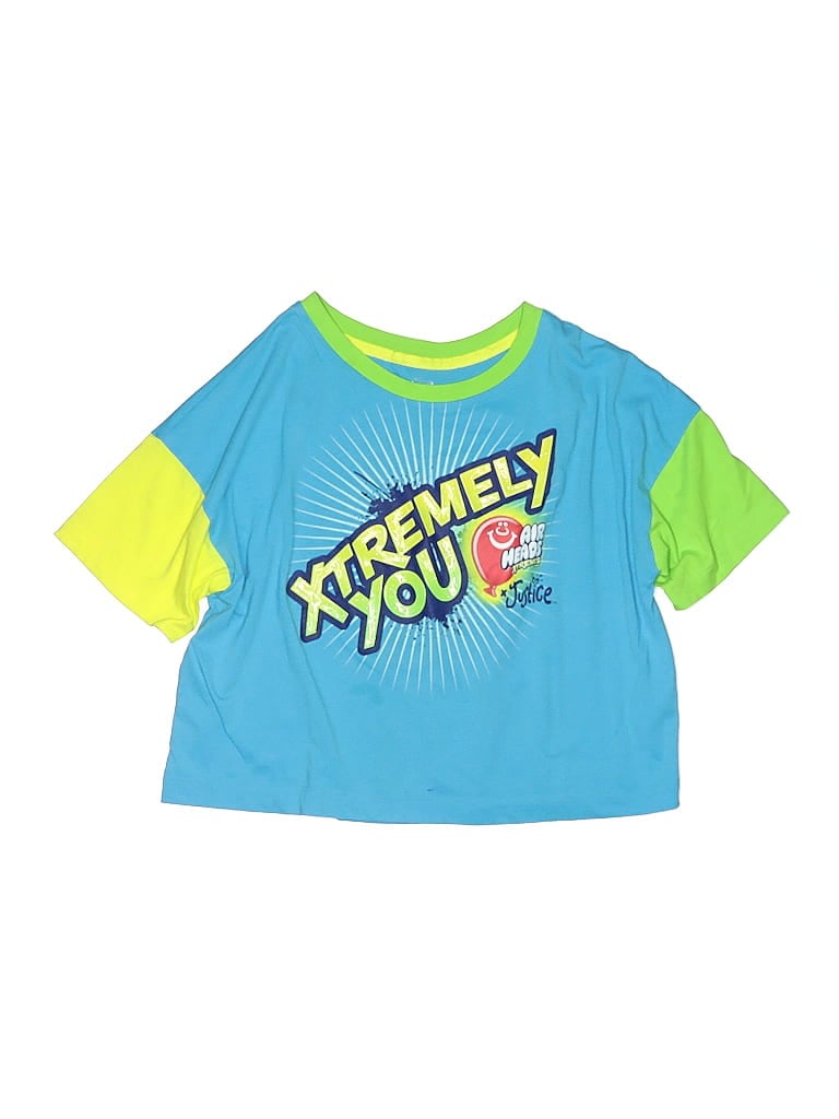 Pre-owned Justice Kids' Short Sleeve T-shirt In Blue