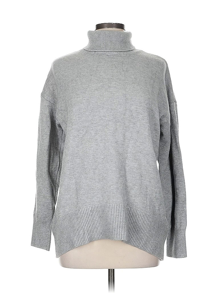 Pre-owned Unbranded Turtleneck Sweater In Gray