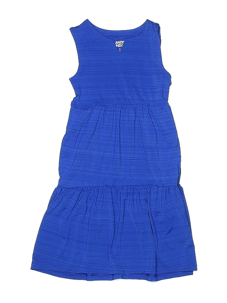 Pre-owned Lands' End Kids'  Dress In Blue