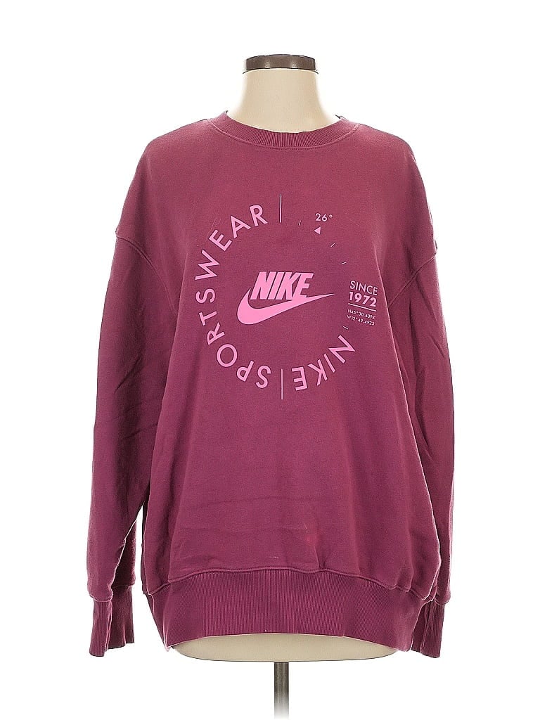 Pre-owned Nike Sweatshirt In Burgundy