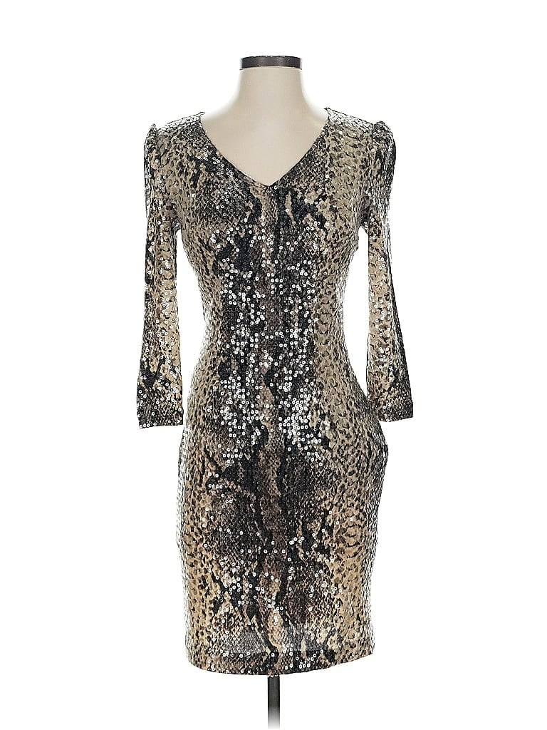 Pre-owned Caché Cocktail Dress In Silver