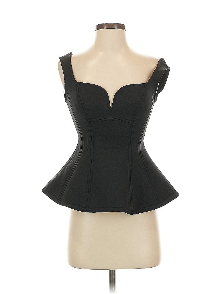 Pre-owned Nanette Lepore Sleeveless Top Black Strapless Neckline Tops