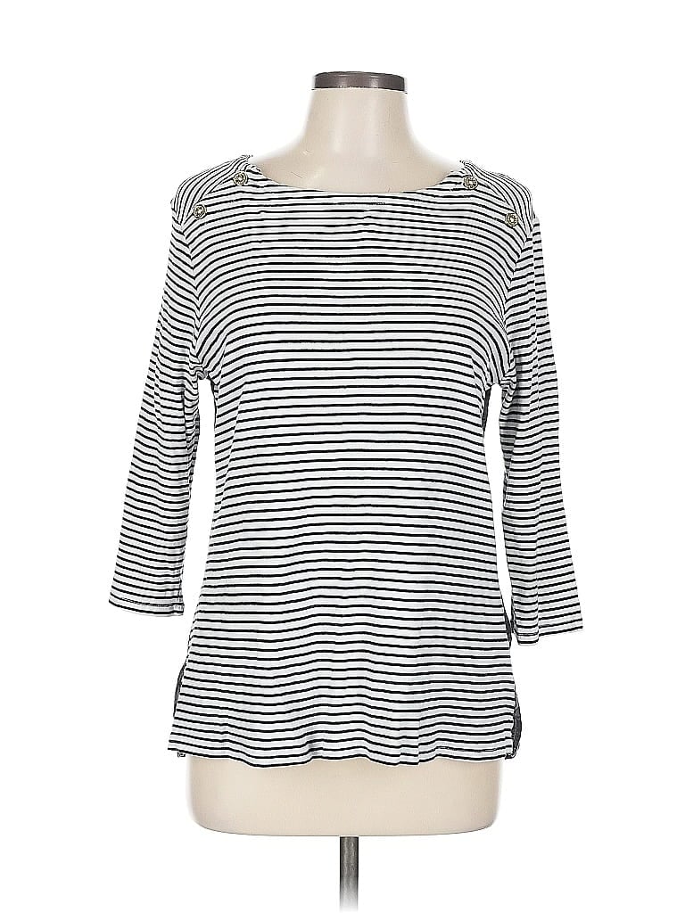 Pre-owned Tommy Hilfiger 3/4 Sleeve T-shirt In Silver