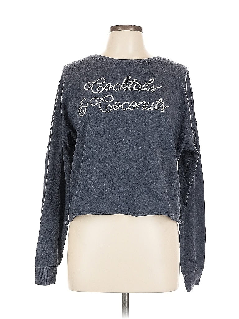 Pre-owned Zoe+liv Long Sleeve T-shirt In Gray