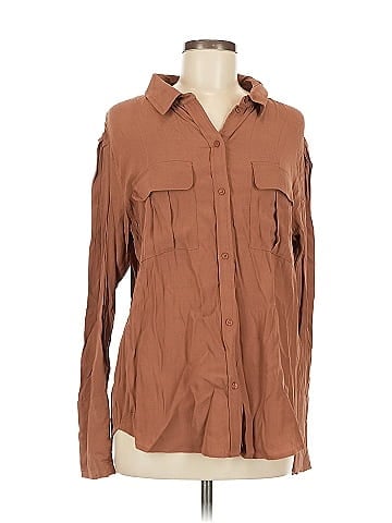 Something Navy Long Sleeve Button-Down Shirt (view 1)