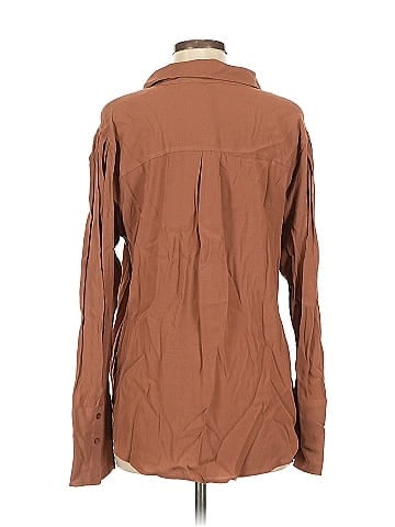 Something Navy Long Sleeve Button-Down Shirt (view 2)