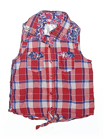 Justice Sleeveless Button-Down Shirt (view 1)
