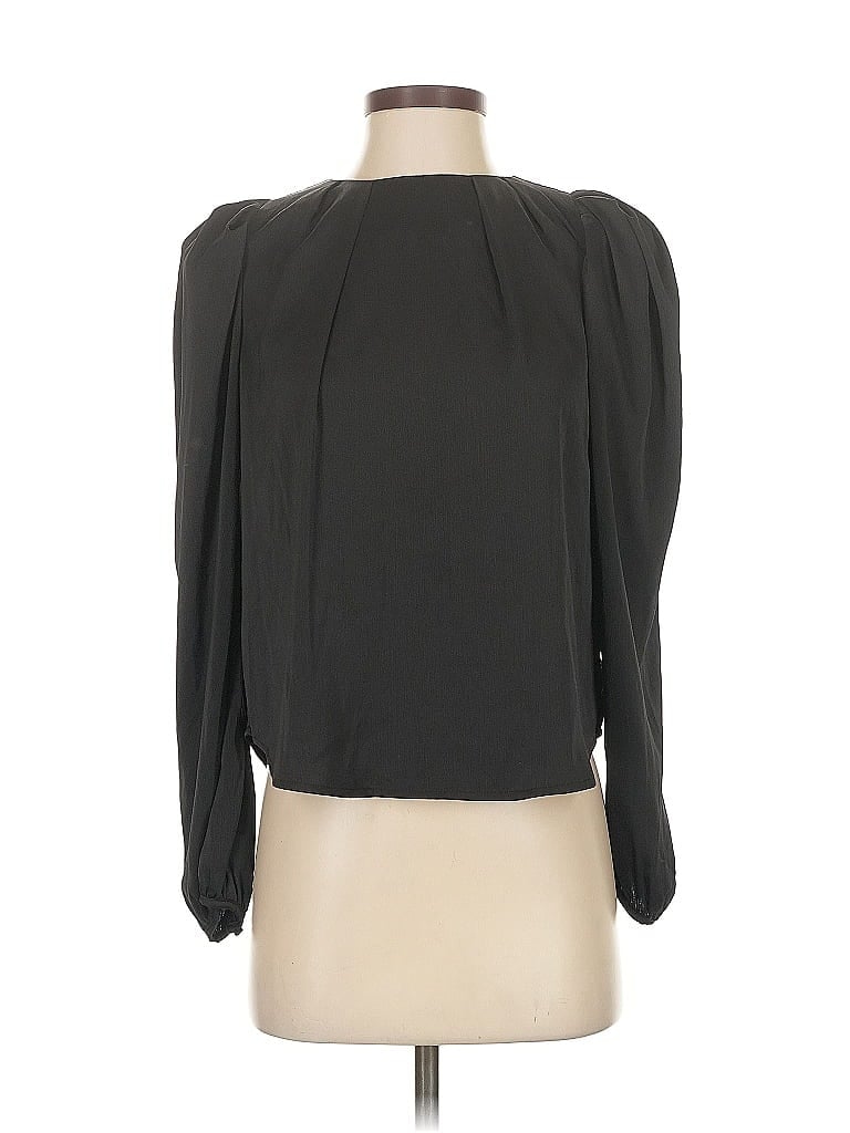 Pre-owned Astr Long Sleeve Blouse In Black