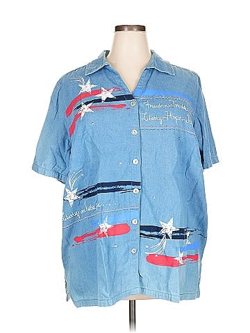 Liz & Me Short Sleeve Button-Down Shirt (view 1)