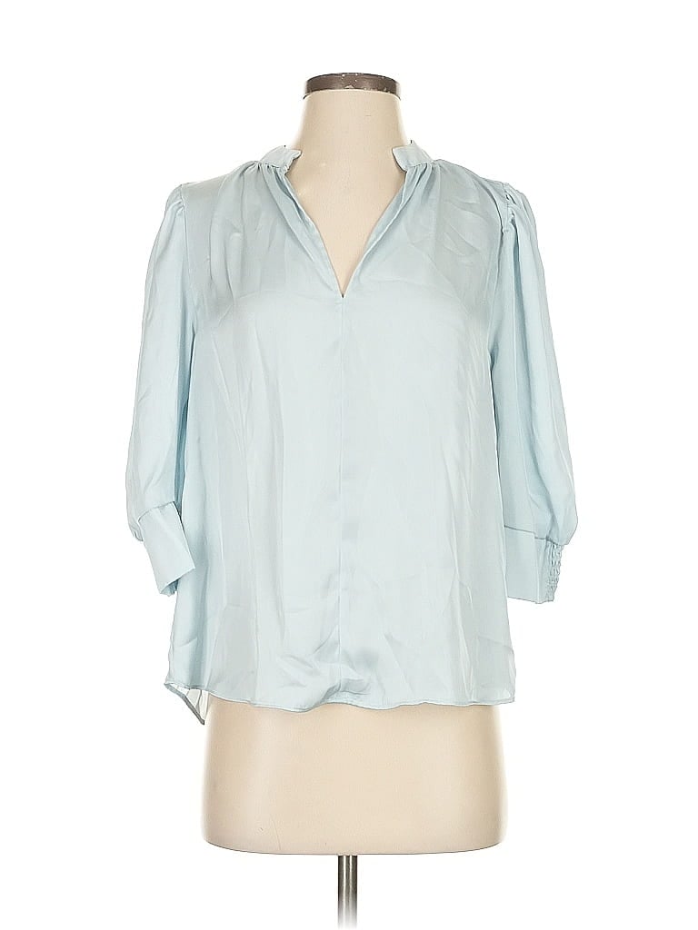 Pre-owned H&m 3/4 Sleeve Blouse In Blue