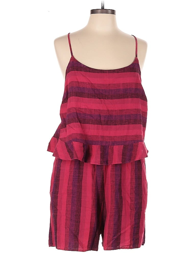 Pre-owned Amadi Romper In Burgundy