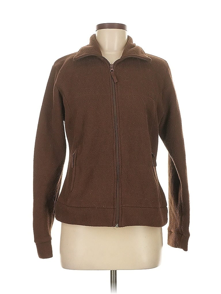 Pre-owned Merona Zip Up Hoodie In Brown