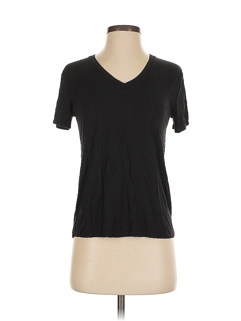 Pre-owned Nine West Short Sleeve Top Black V Neck Tops