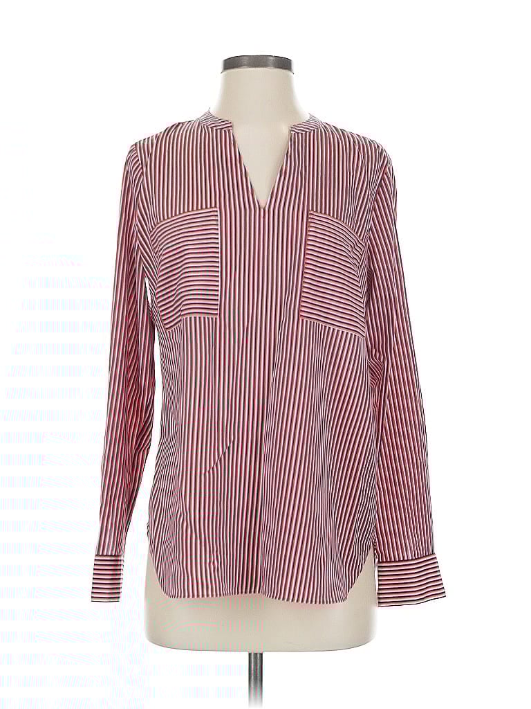 Pre-owned Cabi Long Sleeve Blouse In Red