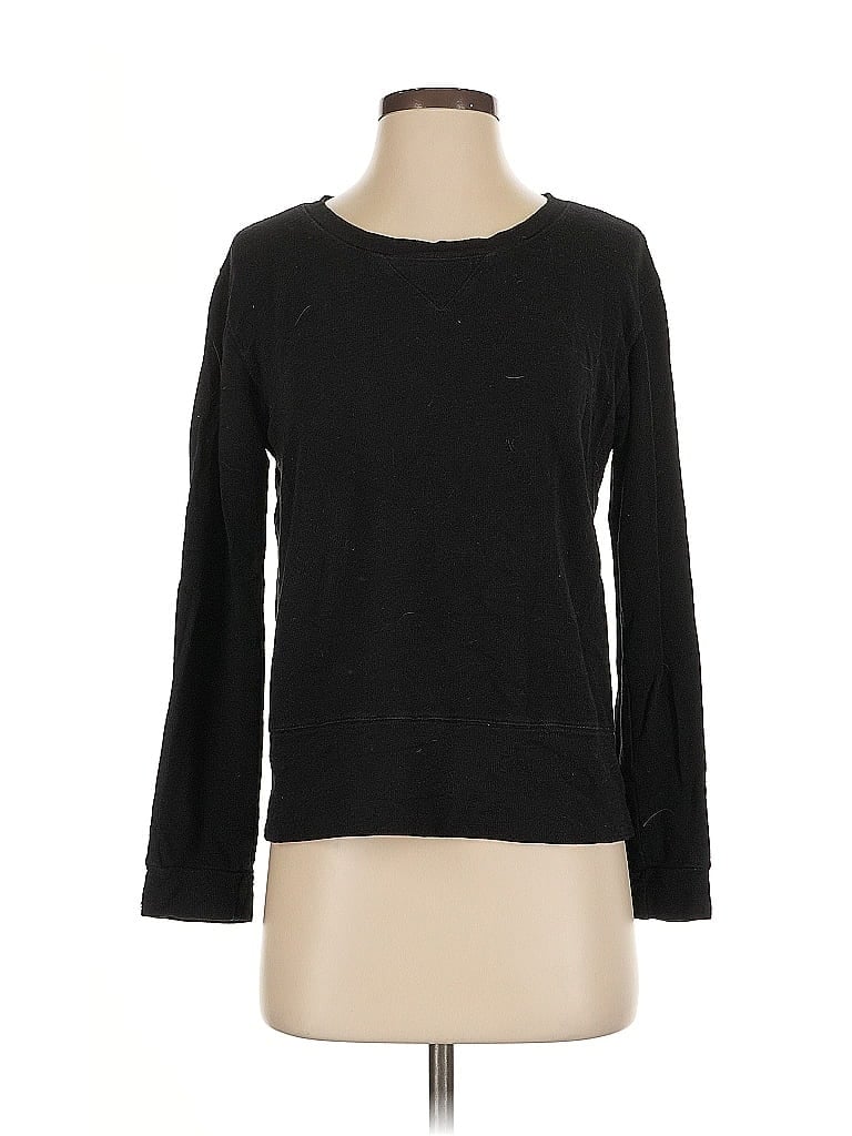 Pre-owned Monrow Pullover Sweater In Black