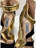 Prada 100% Suede Black Gold Heels Size EU 36 1/2 - photo 6