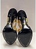 Prada 100% Suede Black Gold Heels Size EU 36 1/2 - photo 12